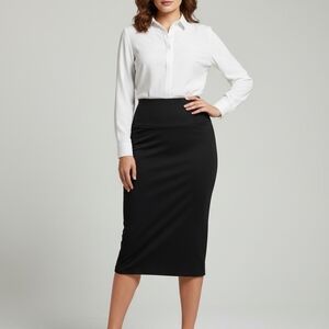 Classic Black Pencil Skirt for Women